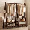Perchero de pie, tendedero de bambú para dormitorio, perchero simple para el hogar, colgador de ropa, estante de almacenamiento