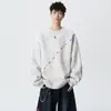 Sudadera con sentido de diseño artístico otoño dulce fresca versátil casual holgada adelgazante cuello redondo top ins nuevo estilo moderno