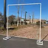 Novos adereços de casamento moldura de fundo de ferro haste telescópica decoração de casamento layout de palco decoração de prateleira de arco dourado