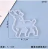 Amapola DIY Molde de Resina de Cristal Serie Navideña Letrero Colgante para Habitación Decoración de Mesa Molde de Silicona Europa
