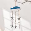 Campanillas de Viento Oceánicas Mediterráneas Colgante Colgante para el Hogar Colgante Regalos Artesanía de Madera Concha Caracola Decoración de Cortina de Puerta