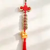 Venda quente 2027 Ano do Carneiro Novo Carneiro Dourado Pingente de Nó Chinês, Moedas dos Cinco Imperadores de Cobre Genuíno, Ornamento de Carro de Moeda de Cobre