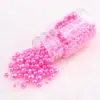 3-10mm cor sólida ABS redondo perfurado imitação de pérola feito à mão diy joias pulseira de contas brincos acessórios contas perfuradas