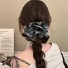 Diadema de lazo de encaje de moda, banda para el cabello extragrande estilo coreano, delicado patrón floral, perfecta para crear un peinado de moño