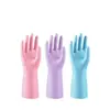 Guantes para el hogar, Guantes de felpa para la lavandería, Guantes gruesos de PVC impermeables, Guantes para limpieza de cocina y lavado de platos, Forrados de felpa, Buena calidad