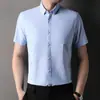 Camisa de Manga Corta de Algodón Puro de Alta Calidad para Hombre Verano 2026 Nuevo Estilo Cuello de Solapa Transpirable Casual Versátil Moda Camisa de Hombre