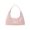 Transfronteiriço Popular Elegante Estilo Garota Quente Bolso de Axila de Couro Macio com Rebites de Bolinhas Feminino Versátil Personalizado Doce Cool Versátil Bolsa de Ombro