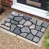 Alfombrilla de entrada con patrón de piedra Daifa transfronteriza, alfombrilla de suelo absorbente semi-redonda para cocina, alfombrilla antideslizante para baño, alfombrilla de suelo para dormitorio