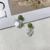 Pendientes de Flores Frescas Verdes Aocado Pendientes Distintivos de Hada para Mujer