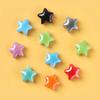 Accesorios de joyería de cerámica, cuentas de estrella de cinco puntas de colores, cuentas sueltas, material de bricolaje hecho a mano, pulsera, collar, pulsera