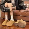 Nuevas Zapatillas Birkenstock Sencillas sin Cierre Estilo Vintage Otoño/Invierno 2026 para Uso en Exteriores, Zapatillas Cerradas para Mujer con Plataforma de Suela Gruesa Estilo Perezoso
