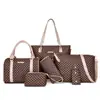 Bolsas Femininas 2024 Novo Comércio Exterior Bolsa Super Sogra Conjunto de Seis Peças Bolsa de Mão Bolsa de Ombro Bolsa Transversal Bolsa Versátil Estampada