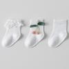 Bebés Recién Nacidos y Niños Pequeños de 0-1-3 Años, Bebé Niña Algodón Peinado Grado A Sin Costuras Primavera y Otoño Ajuste Holgado Calcetines de Caña Media