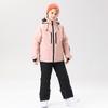 Traje de esquí para niños de invierno para exteriores, traje grueso impermeable, chaqueta de invierno cálida para niños y niñas