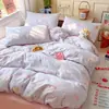 ¡Fresco y simple! Juego de ropa de cama de tres piezas 100% algodón Clase A para dormitorios estudiantiles, juego de cuatro piezas 100% algodón para dormitorios universitarios, incluyendo funda de edredón y sábana bajera