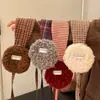 Orejeras de Punto Coreanas Retro para Mujer 2025 Nuevo Otoño e Invierno A prueba de Frío Protección para los Oídos Bolsas Tibias para los Oídos Calentador de Orejas Orejeras con Cordones