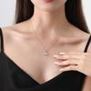 Collar Candado Ruyi Ping An de Plata Esterlina s925 con Diamantes Completos Hengyi Exhibition para Mujer Nuevo Estilo Chino Marea Nacional Viento Nacional 2024 Nuevo