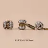 Plata del Tíbet Dos Tonos Incrustaciones Cuadradas Separadas por Cuentas Colgante Dos Tonos Pulsera Collar Colgante de Cuentas Accesorios para Joyería DIY Venta al por Mayor