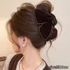 Pinza de Garra para Cabello Triángulo a Cuadros de Contraste Retro para Mujer, Nuevo Pinza de Tiburón 2026 Accesorio para el Cabello