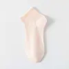 Meias Sociais Femininas, Algodão Puro, Estilo Fino para Primavera e Verão, Esportivas Brancas 100% Algodão Antiderrapantes, Antiodor, Respiráveis, Meias Sem Costura