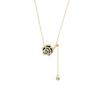 Collar Avanzado Sense ins Flor de Té Negro Marea para Mujer 2022 Nuevo Diseño de Nicho Sentido Mori Cadena Simple para Clavícula