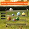 Carrinho de basquete carrinho de carregamento de bolas carrinho de armazenamento de bolas carrinho de futebol vôlei quatro camadas bilateral aço inoxidável carrinho de bolas carrinho de exibição