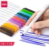 Deli S506 punta fina pequeña pluma de pizarra de colores para niños sin sabor lavable pluma de pizarra 12 colores pluma de pizarra