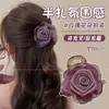 Elegante pinza de garra floral para peinado semi-recogido, nuevo modelo 2026 para mujer, pinza de tiburón de tamaño mediano para la parte trasera de la cabeza, accesorio para el cabello