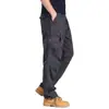 Pantalones Cargo de Bolsillos Múltiples para Hombre de Primavera y Otoño, Sueltos para Exteriores, Pierna Recta, Talla Grande, Casual Largos, Duraderos y Modernos