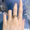 Joyería Mujing Europa y Estados Unidos nuevo anillo de plata S925 6*6 con forma de corazón 50 puntos amor Diamante de alto carbono Anillo de corazón para niña