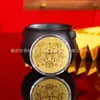 Año de la Oveja Sobre Rojo Saludos de Año Nuevo Souvenir Banco Seguro Regalo Llavero de Lámina de Oro Imitación Llavero Colgante