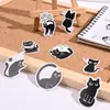 Caixa de Adesivos Gatinho Preto Manual de Adesivos Diário de Gato Álbum de Fotos Material para Manual Capa de Celular Decoração para Copo de Água DIY