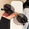 Óculos de Sol Retrô de Metal Europeus e Americanos, Estilo Popular com Hastes Únicas de Acetato, Proteção UV, Óculos de Sol Polarizados Tendência 2347