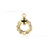 Moda Coreana Aço Inoxidável Cruz Coração Formato de Gota de Óleo Diamante Redondo Pingente DIY Pulseira Colar Brincos Acessórios