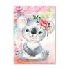 Popular animal de dibujos animados conejo elefante flor bebé diseño de nombre chino e inglés pintura de lienzo para dormitorio núcleo de pintura decorativa