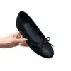 Versión de Cuero Suave~Zapatos Mary Jane con Lazo Estilo Pequeño Chanel Francés para Mujer 2026 Nuevas Llegadas de Primavera Bailarinas Planas