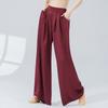 Calça de Prática de Dança Clássica para Mulheres, Novo Estilo, Calça Larga de Cetim Plissada Solta, Moda Dança Chinesa Casual Fluida