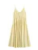 Ropa de Mujer Transfronteriza 2026 Verano Nuevo Producto Estilo Europeo y Americano Sexy Textura de Satén de Seda Vestido de Tirantes Plisado 3067/380