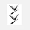 Nuevas Pegatinas de Tatuaje de Murciélago Personalizadas Oscuras Dominantes Transfronterizas Impermeables de Larga Duración Pegatinas de Tatuaje de Gama Alta