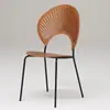 Silla de Comedor Nórdica para Uso Doméstico, Silla Retro de Celebridad de Internet para Ocio, Silla Creativa Simple en Forma de Concha, Silla de Sol, Silla con Respaldo de Madera Maciza