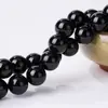 Venta Directa de Fábrica de Ágata Negra Natural Grado A, Cuentas Sueltas, Accesorios para Joyería DIY, Cuentas para Pulseras Semi-Terminadas, Venta al por Mayor de Cuentas Redondas