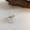 Anillo de plata de ley 925 para mujer, diseño de amor negro, con apertura, personalizado, moderno, sencillo, combinable, estilo frío.