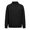 Popular Transfronterizo Talla Europea Talla Grande Polo Cuello Solapa Cuello en V Tejido para Hombre Estilo Old Money Cuello de Gaviota Venta al por Mayor de Fábrica