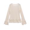 Exportación Transfronteriza Ropa de Mujer 2025 Otoño Estilo Europeo y Americano Empalme Cut Out Encaje Punto + Traje de Pantalón Mujer G826258
