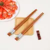 Palillos Infantiles de Madera Maciza, 18 cm, Lindos Palillos de Dibujos Animados de Panda con Transferencia de Calor, Palillos de Sándalo Rojo de Alta Estética