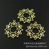 Accesorios de joyería hechos a mano DIY, colgante de flor de encaje de cobre puro de 28 mm, accesorios de horquilla antigua