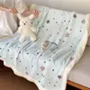 Manta de lana de cordero estilo Ins, manta gruesa de terciopelo de leche, adecuada para estudiantes de primaria, oficina, sofá y como manta pequeña para siestas de la tarde