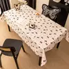 Toalha de Mesa Impermeável e à Prova de Óleo, Sem Lavagem, Retangular, Decoração de Casa, Estilo Ins, Linho Sintético, Mesa de Centro, Toalha de Mesa para Dormitório, Luxo Leve, Sensação de Alta Qualidade