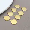Etiquetas Lisas Redondas de Acero Inoxidable Transfronterizas Colgantes Pequeños para Collar Pulsera Pendiente DIY Accesorios de Joyería Materiales