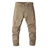 Pantalones de Trabajo Retro Americanos de Primavera y Otoño Bolsillos Individuales con Botón Pierna Recta No Elástica Deportivos Resistentes al Desgaste Pantalones de Trabajo Casuales para Hombre Hombres